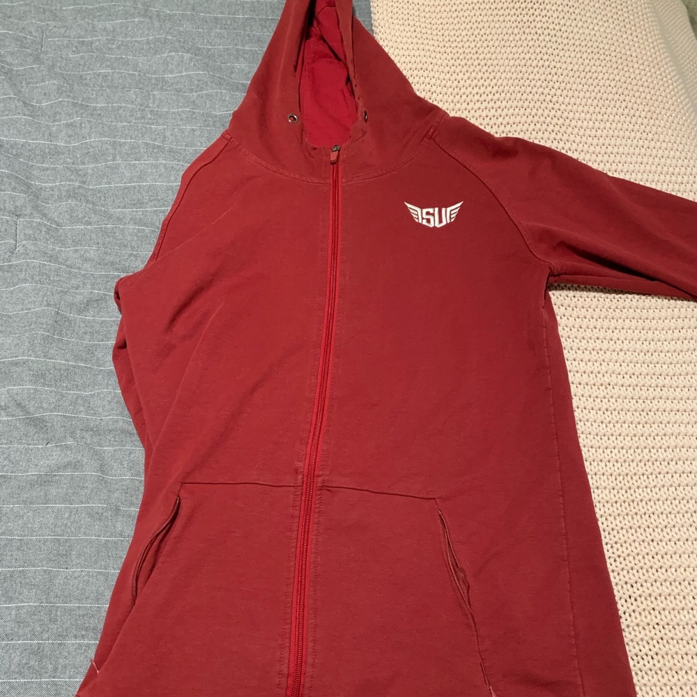 Red Size Up work out hoody